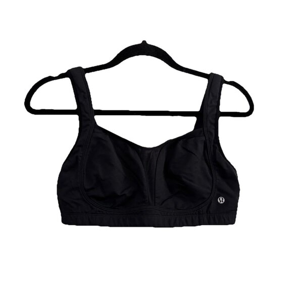 Lululemon Ta Ta Tamer Bra Black Strong Support Size 38D  Full Coverage - Picture 1 of 6